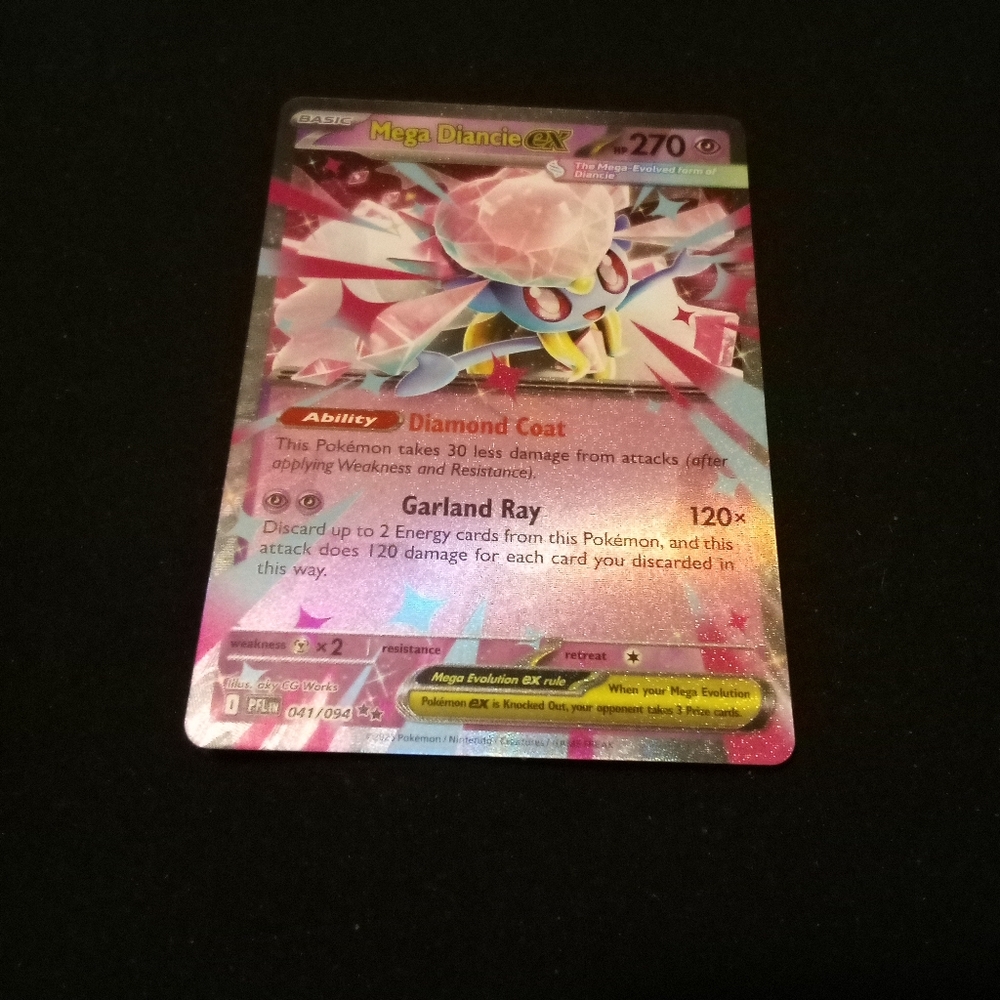 Pokemon Mega Diancie ex 041/094 Double Rare Phantasmal Flames Holo